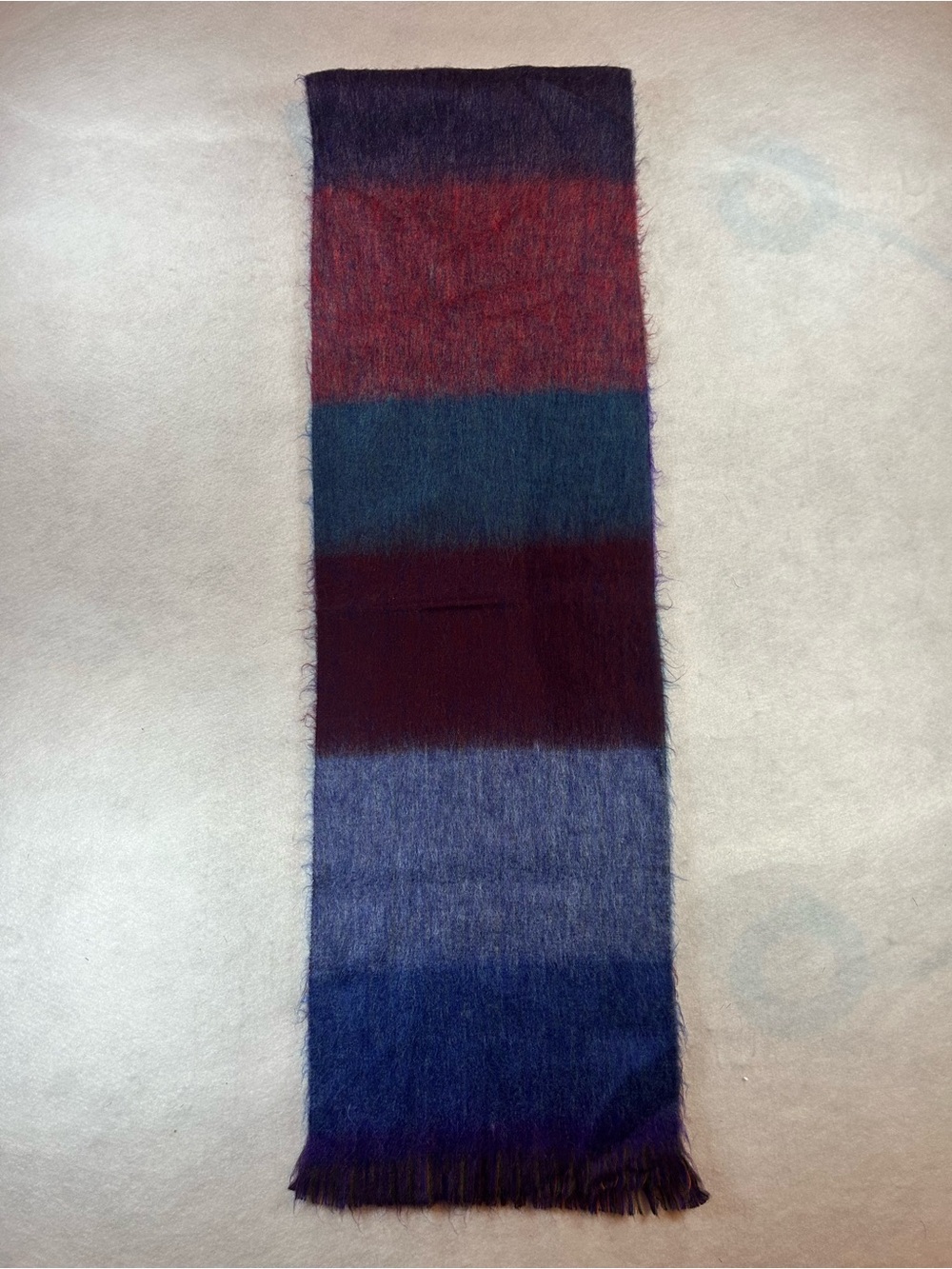 Amor a la Vida Ecuador Alpaca Blend Striped Winter Scarf Cozy Grunge